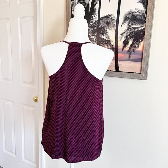 Women's Old Navy Tank | Spaghetti Strap | Magenta | Dot Print | Small | Rayon - Picture 2 of 8